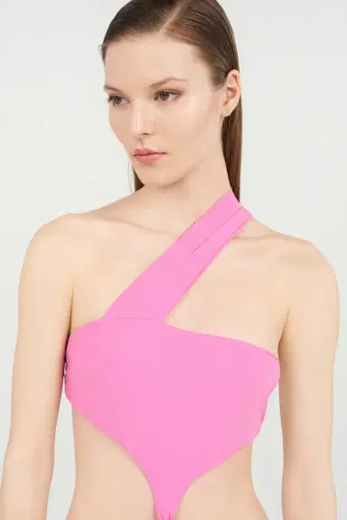 Roberto Cavalli Asymmetrical One-Piece Swimsuit with Jewel Detail | Thumbnail 5