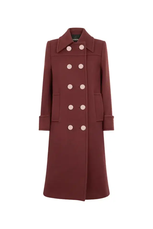 Roberto Cavalli Double-Breasted Wool Coat