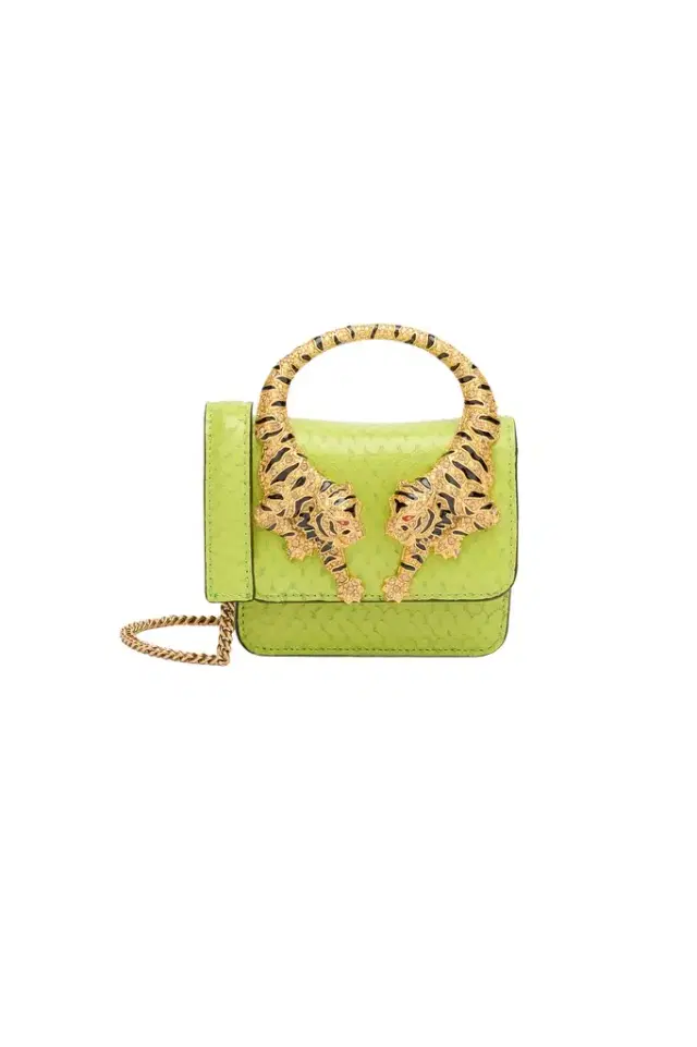 Roberto Cavalli Roar Bag With Bejeweled Tigers