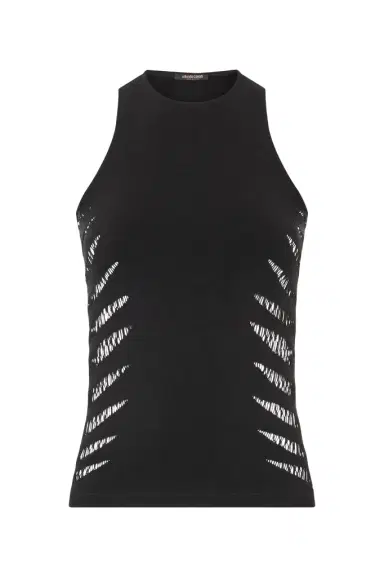 Roberto Cavalli Vest Top With Openwork Zebra Pattern | Thumbnail 1