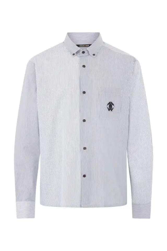 Roberto Cavalli Striped Shirt With Monogram RC