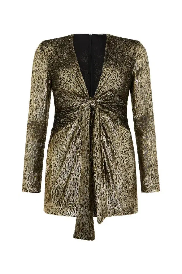 Roberto Cavalli Dress with Fil Coupé Leopard print