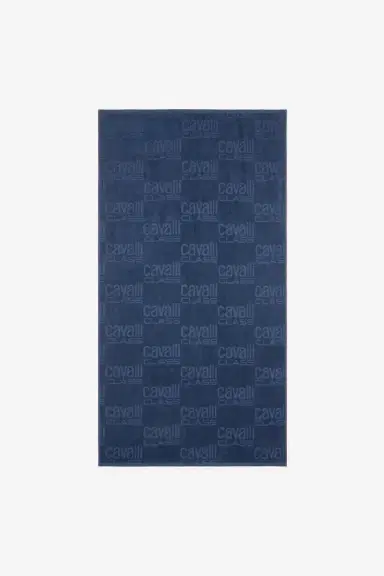 Roberto Cavalli Beach towel with all-over Cavalli Class logo | Thumbnail 2