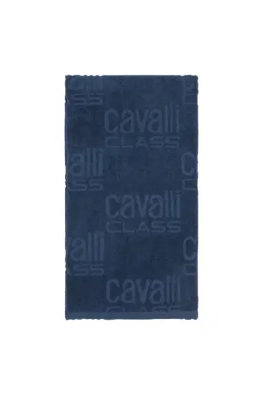 Roberto Cavalli Beach towel with all-over Cavalli Class logo | Thumbnail 1