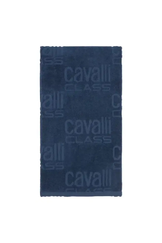 Roberto Cavalli Beach towel with all-over Cavalli Class logo