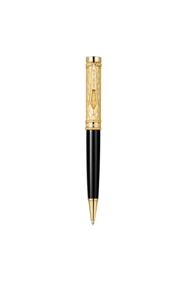 Roberto Cavalli Roberto Cavalli Ballpoint Pen, Gold Color & Black Lacquer