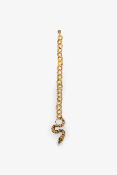 Roberto Cavalli Antique Gold Chain Belt with Snake Detail | Thumbnail 2