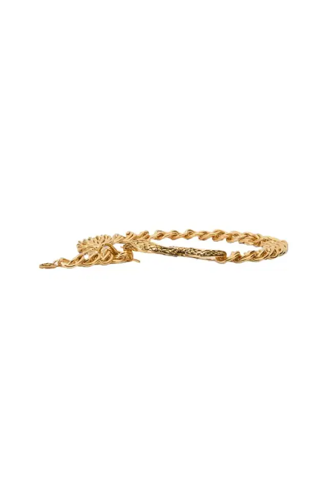 Roberto Cavalli Antique Gold Chain Belt with Snake Detail