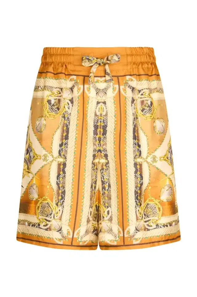 Roberto Cavalli Sunset Print Silk Shorts