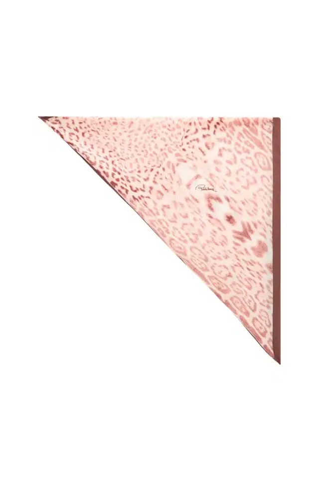 Roberto Cavalli Jaguar Pink Print Triangle