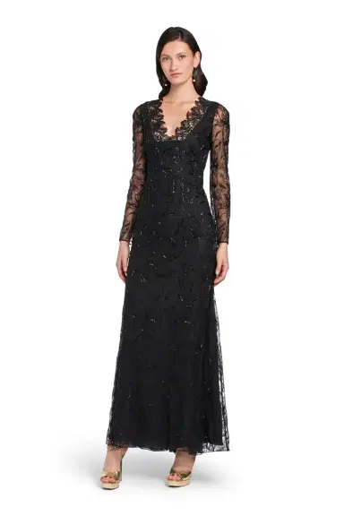 Roberto Cavalli Black layered lace gown | Thumbnail 2