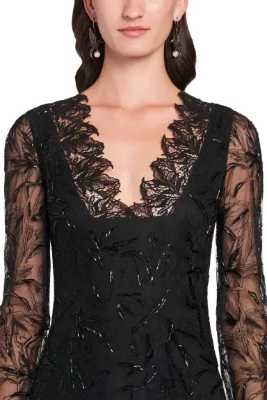 Roberto Cavalli Black layered lace gown | Thumbnail 5