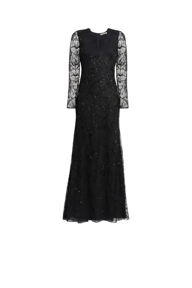 Roberto Cavalli Black layered lace gown