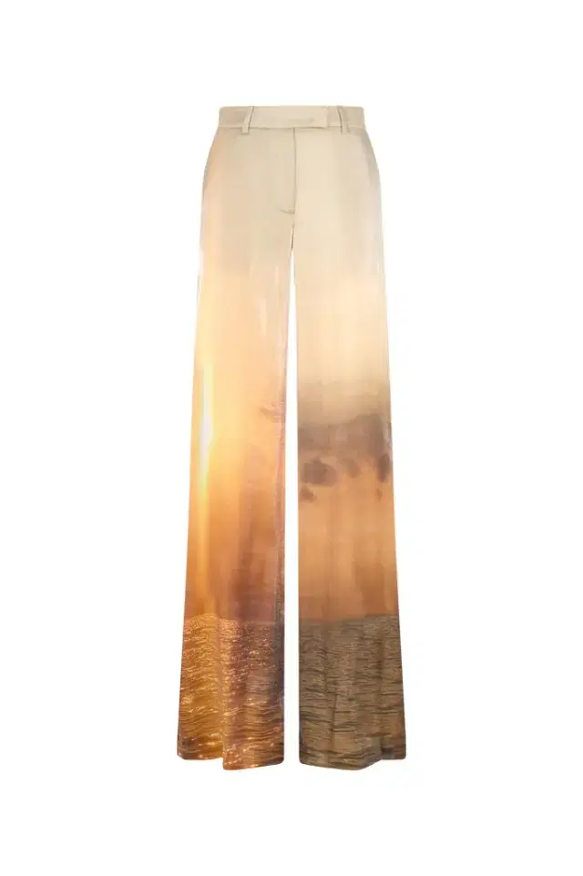 Roberto Cavalli Sunset Print Palazzo Trousers