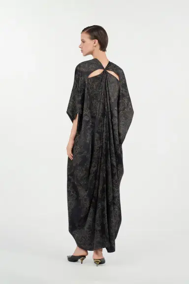 Roberto Cavalli Ornamental Black silk kaftan | Thumbnail 3