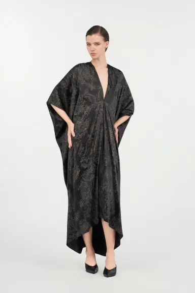 Roberto Cavalli Ornamental Black silk kaftan | Thumbnail 7
