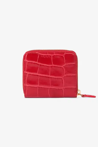 Roberto Cavalli Small Antique Rose Crocodile-Effect Wallet | Thumbnail 2