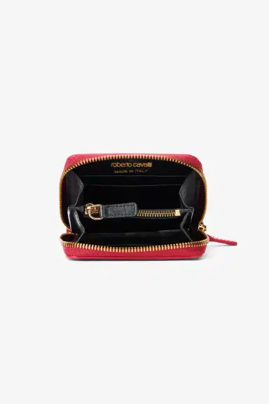 Roberto Cavalli Small Antique Rose Crocodile-Effect Wallet | Thumbnail 5
