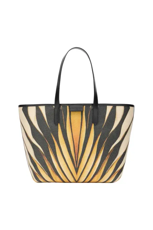 Roberto Cavalli Ray Of Gold Print Shopping Bag