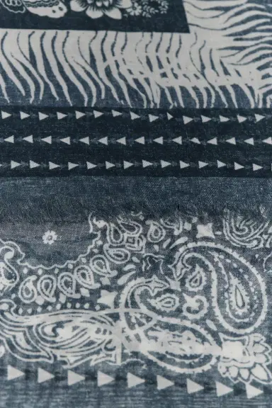 Roberto Cavalli Shawl with Zebra Pattern and Logo | Thumbnail 2