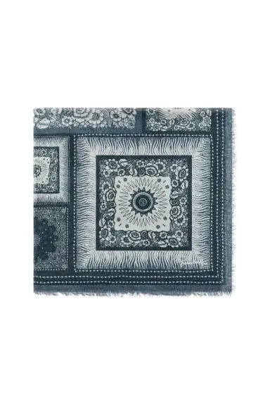 Roberto Cavalli Shawl with Zebra Pattern and Logo | Thumbnail 1
