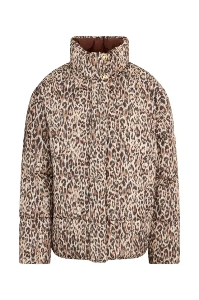 Roberto Cavalli Reversible Leopard Print Puffer Jacket