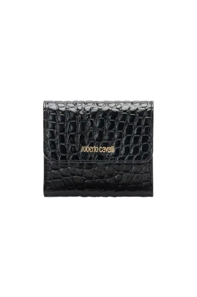 Roberto Cavalli Cardholder with crocodile print