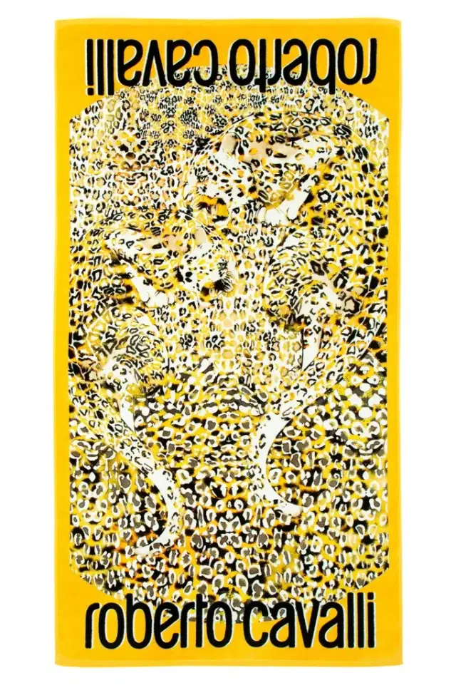 Roberto Cavalli Leo Camouflage Print Beach Towel