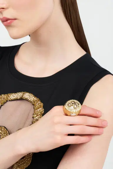 Roberto Cavalli Snake and Gemstone Ring | Thumbnail 2