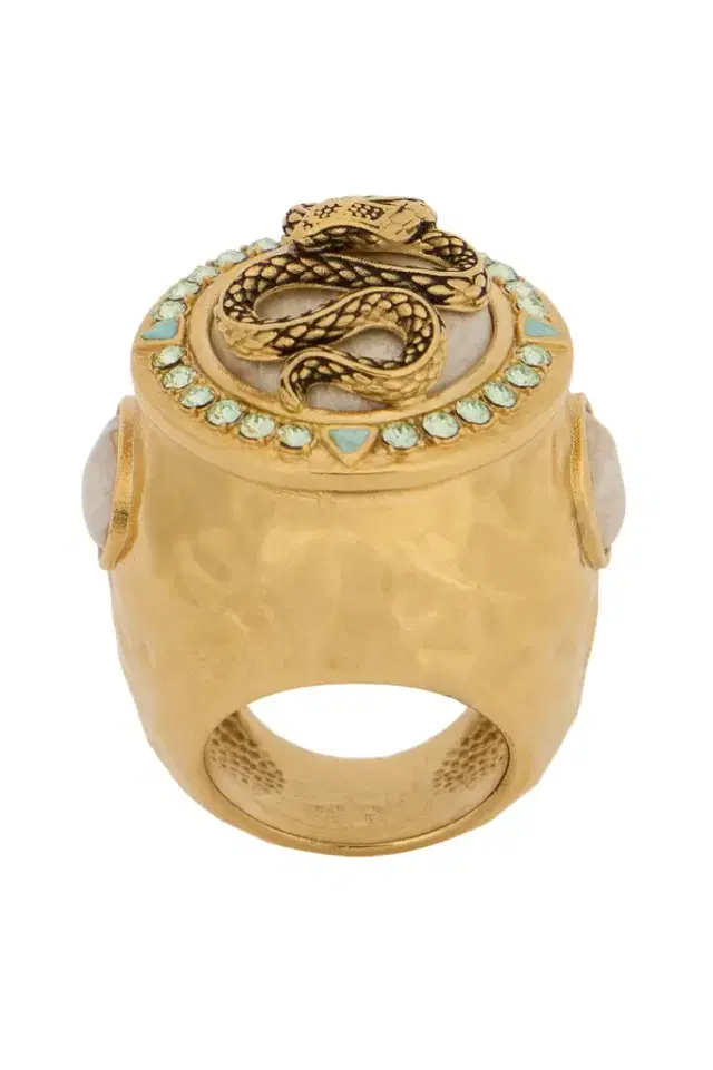 Roberto Cavalli Snake and Gemstone Ring