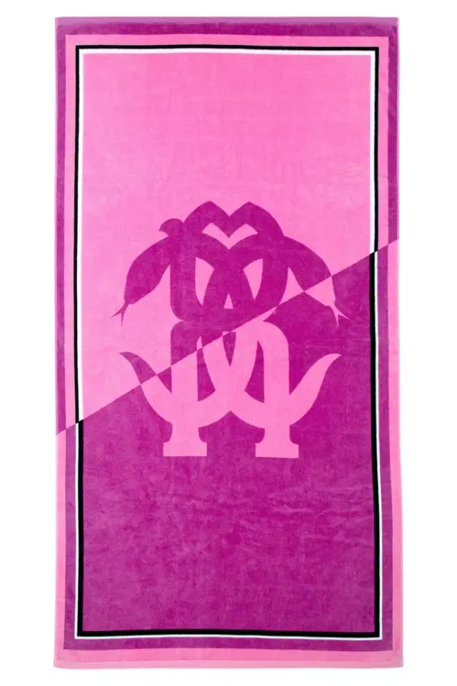 Roberto Cavalli Mirror Snake Print Beach Towel