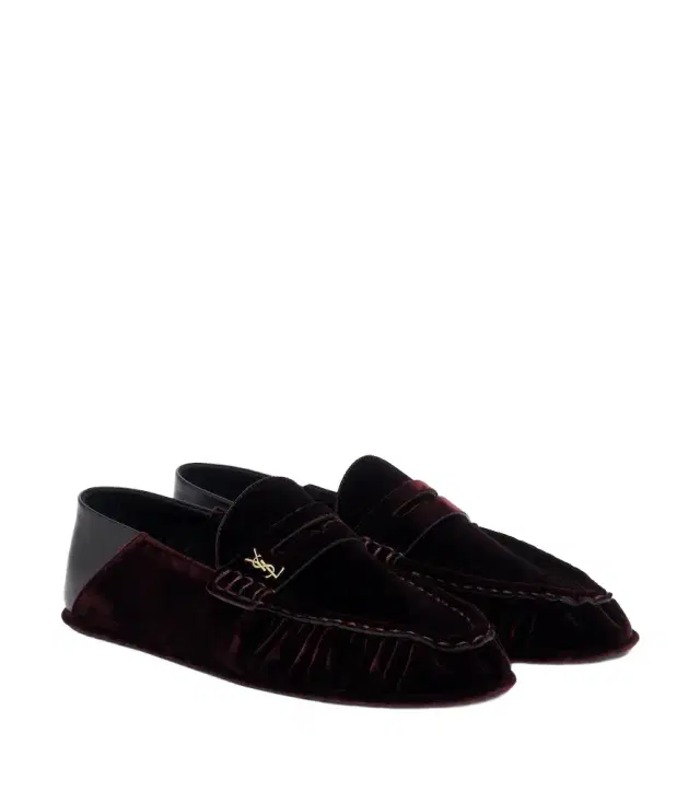 Saint Laurent Le Loafer velvet penny loafers