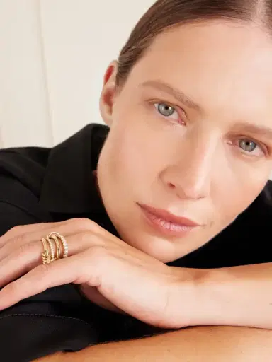 Spinelli Kilcollin Inara Set Of Four 18-karat Gold Diamond Rings | Thumbnail 2 Spinelli Kilcollin Inara Set Of Four 18-karat Gold Diamond Rings | Thumbnail 2