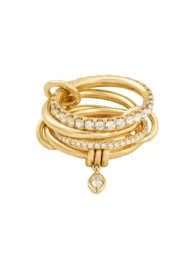Spinelli Kilcollin Inara Set Of Four 18-karat Gold Diamond Rings | Thumbnail 1 Spinelli Kilcollin Inara Set Of Four 18-karat Gold Diamond Rings | Thumbnail 1