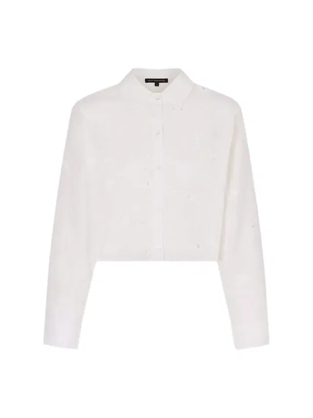 Kiki de Montparnasse Women's Simone Eyelet Linen-Cotton Crop Shirt -
