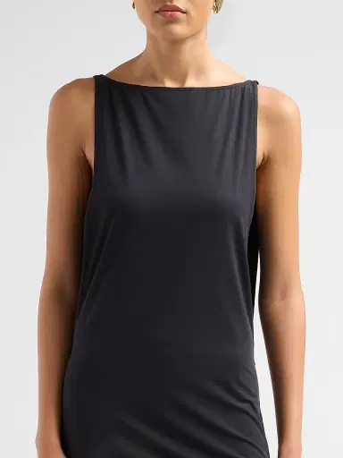 Kiki de Montparnasse Women's Echauffe Cowlback Cover-Up Mini Dress - Black | Thumbnail 4