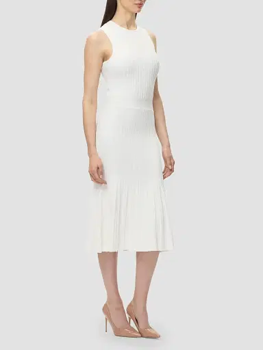 Hervé Léger Women's The Lauren Rib-Knit Midi Dress - Alabaster - Size XS | Thumbnail 4