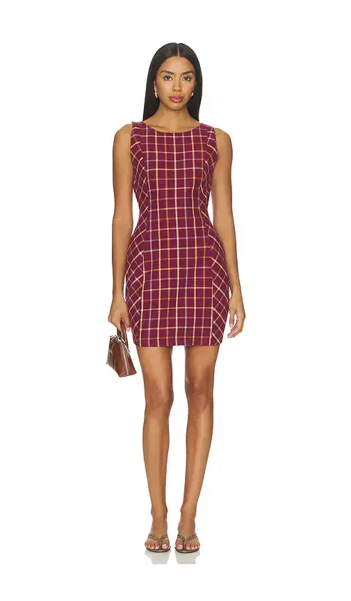 Free People Atlas Plaid Mini Dress