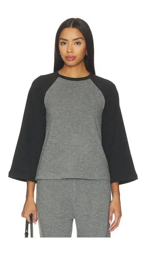 Bobi Color Block 3/4 Sleeve Raglan