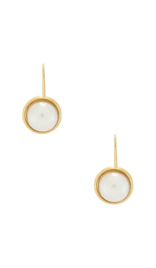 SHASHI Pearl Bezel French Hook