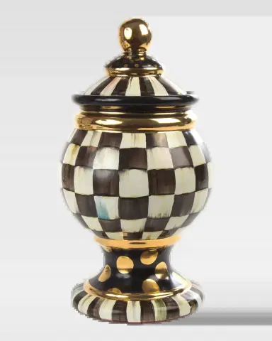 MacKenzie-Childs Courtly Check Ceramic Globe Canister | Thumbnail 2