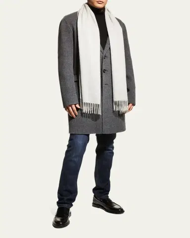 Loro Piana Men's Cashmere Grande Unita Scarf | Thumbnail 2