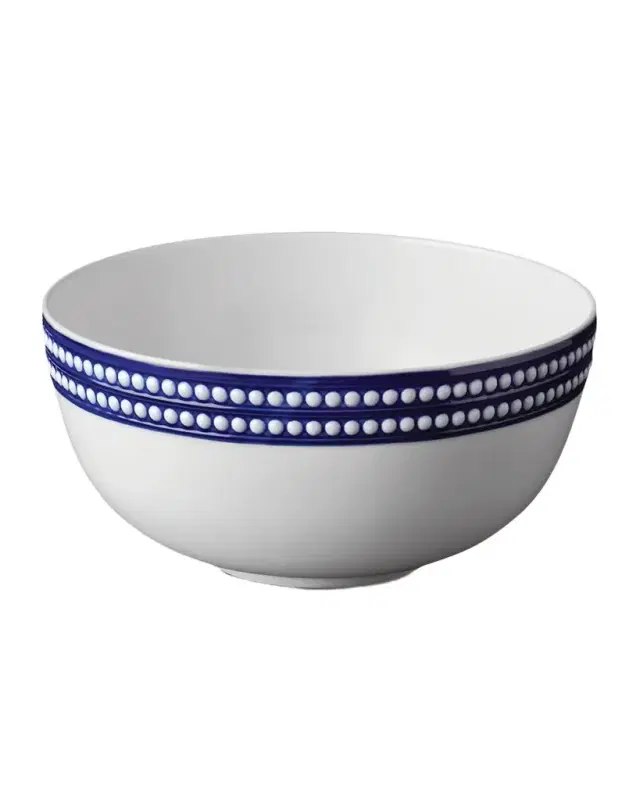 L'Objet Perlee Bleu Serving Bowl