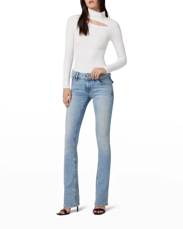 Hudson Beth Mid-Rise Faded Bootcut Jeans