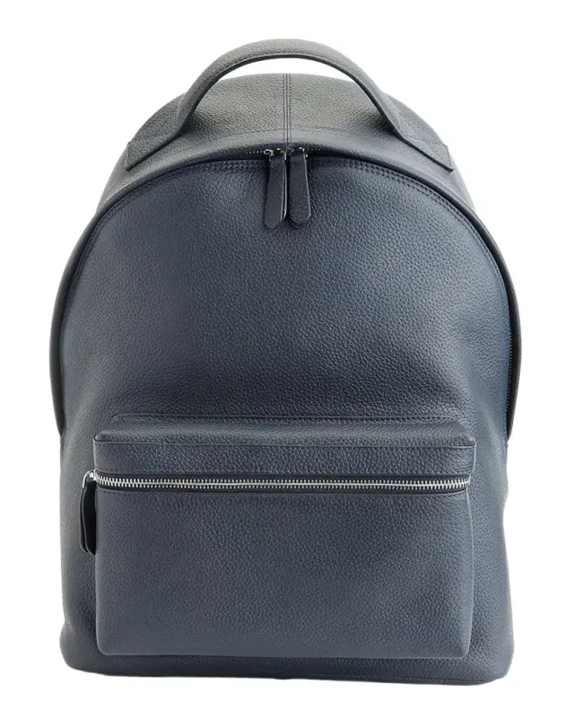 Royce New York Monogrammed Leather 13" Laptop Backpack