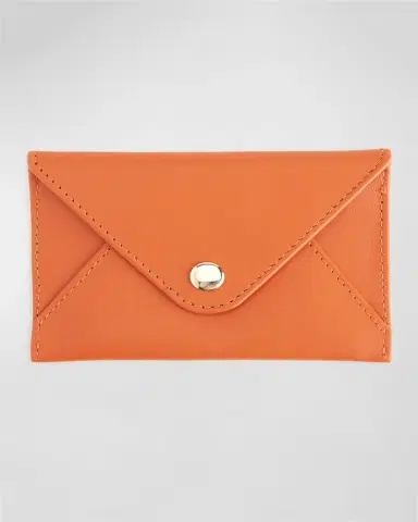 Royce New York Monogrammed Leather Envelope Style Card Holder, Personalized | Thumbnail 4