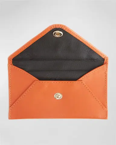 Royce New York Monogrammed Leather Envelope Style Card Holder, Personalized | Thumbnail 5