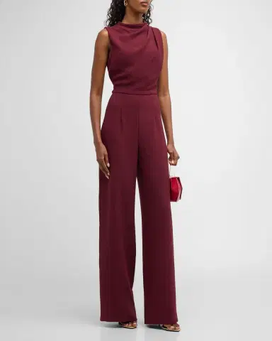 Black Halo Corrine High-Neck Sleeveless Jumpsuit | Thumbnail 2