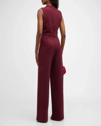 Black Halo Corrine High-Neck Sleeveless Jumpsuit | Thumbnail 3