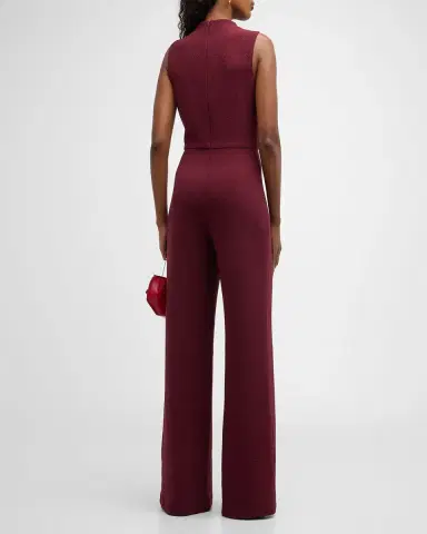 Black Halo Corrine High-Neck Sleeveless Jumpsuit | Thumbnail 4